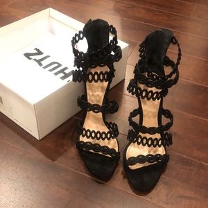 Schutz Leonora heels - black suede